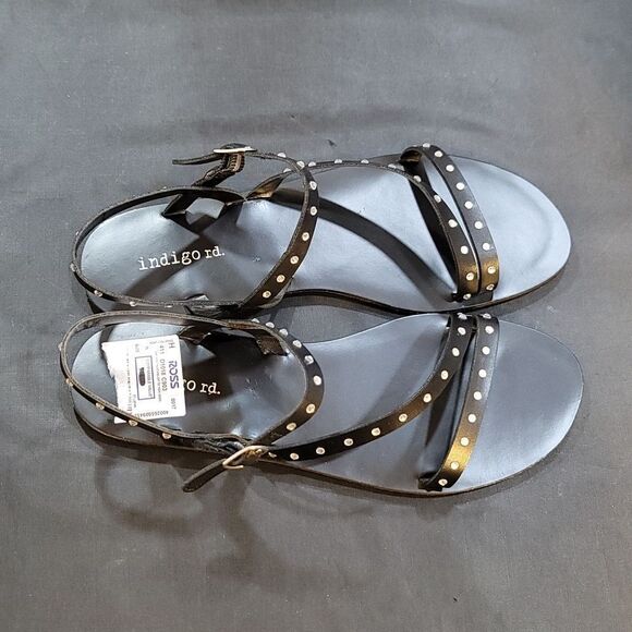BRAND NEW INDIGO RD. POBART MULTI-STRAPS EMBELLISHED SANDALS - Picture 9 of 14